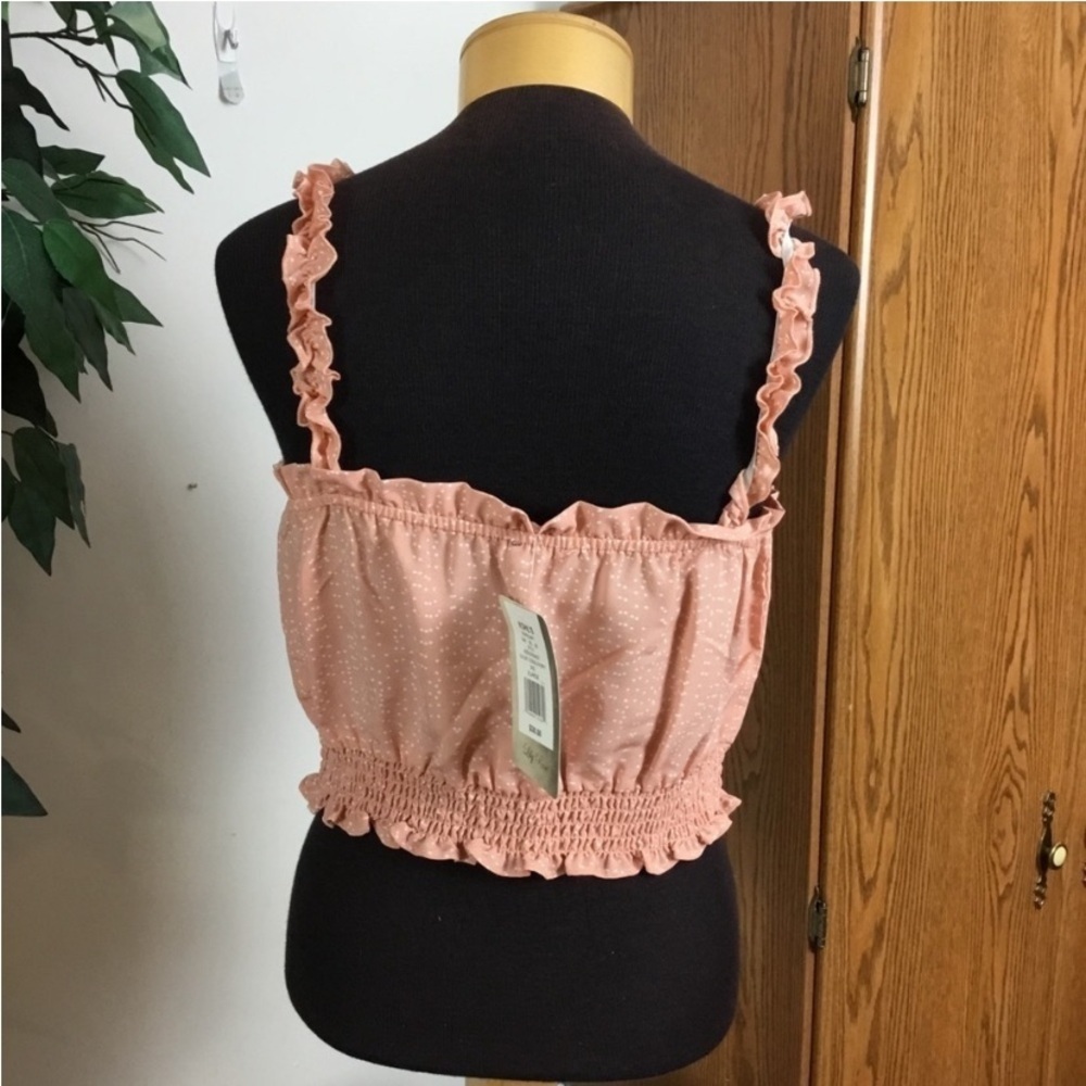 Lily Rose smocked cropped summer top Woman’s size XL - Picture 2 of 12